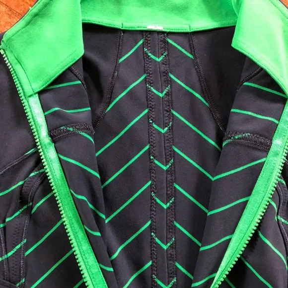 lululemon athletica Blue and Green Chevron Cardigan - Picture 13 of 14